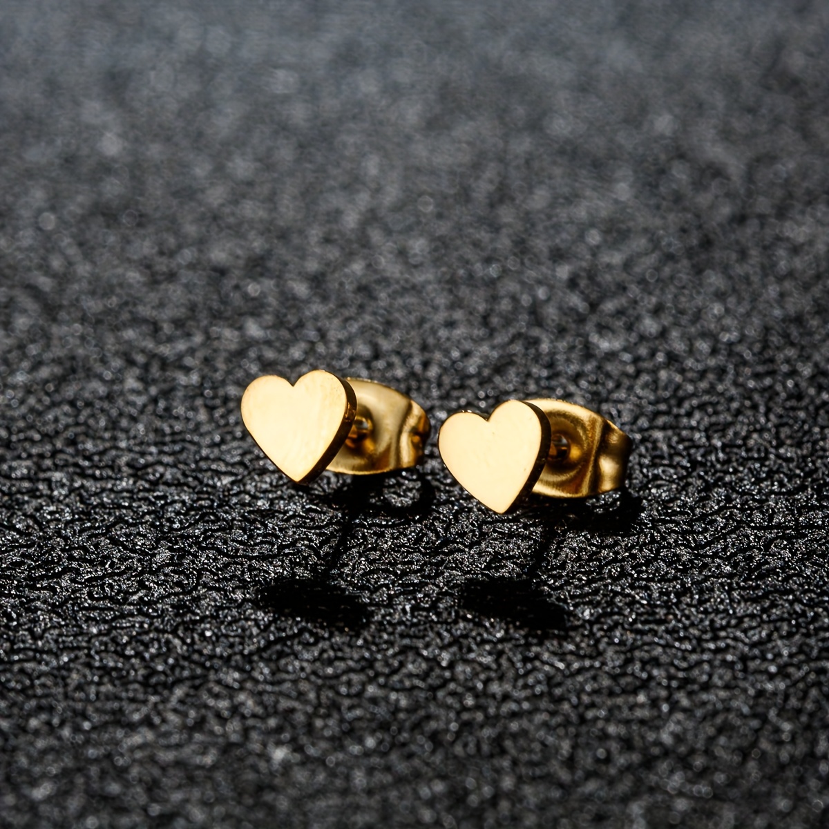 Heart Shaped Stud Earrings For Men Party